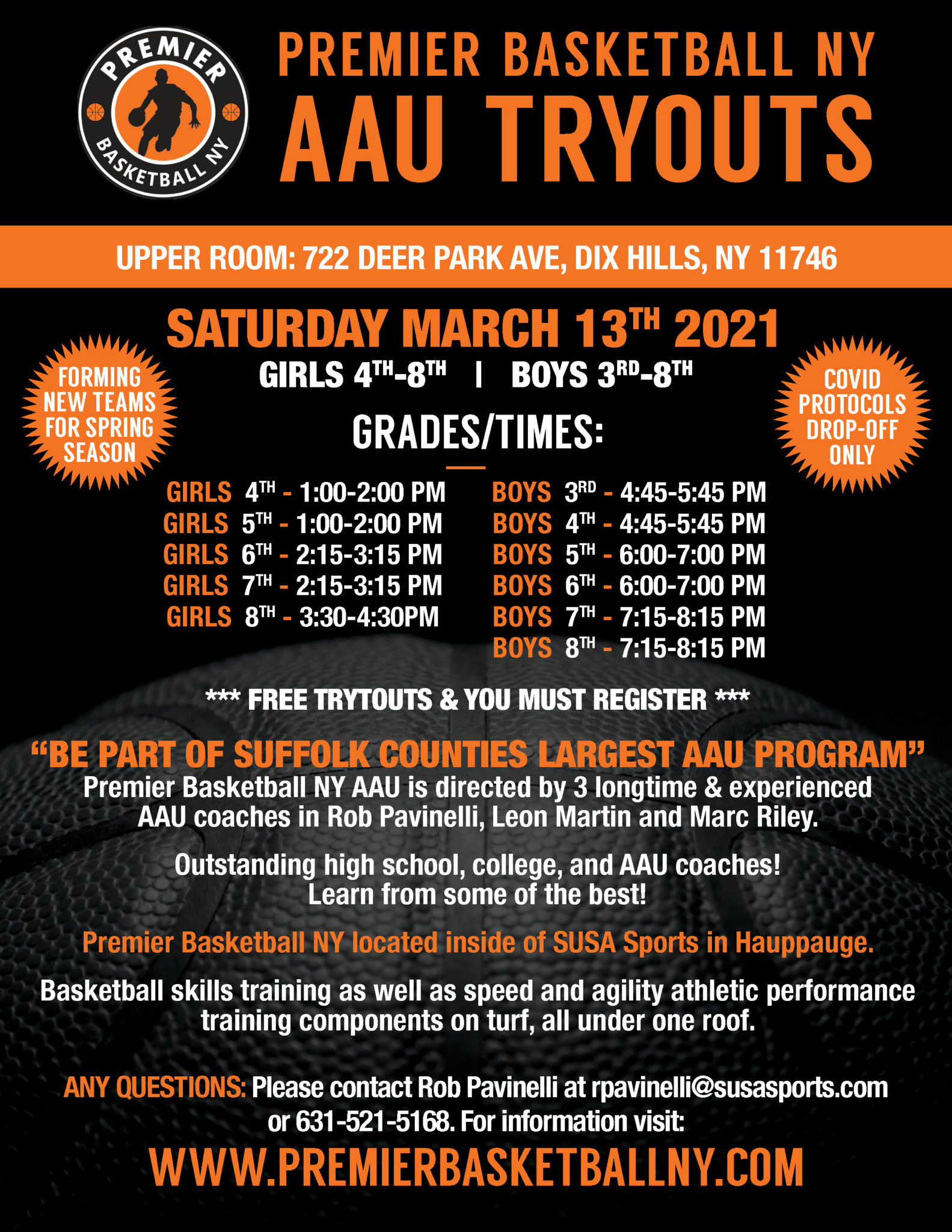 NY AAU Tryouts Premier Basketball